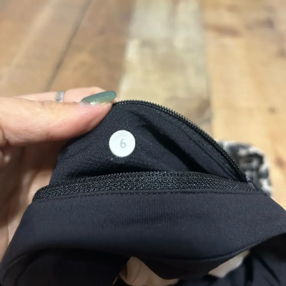 Lululemon Pace Rival Crop *Full-On Luxtreme Ace Spot Grain Black / Black